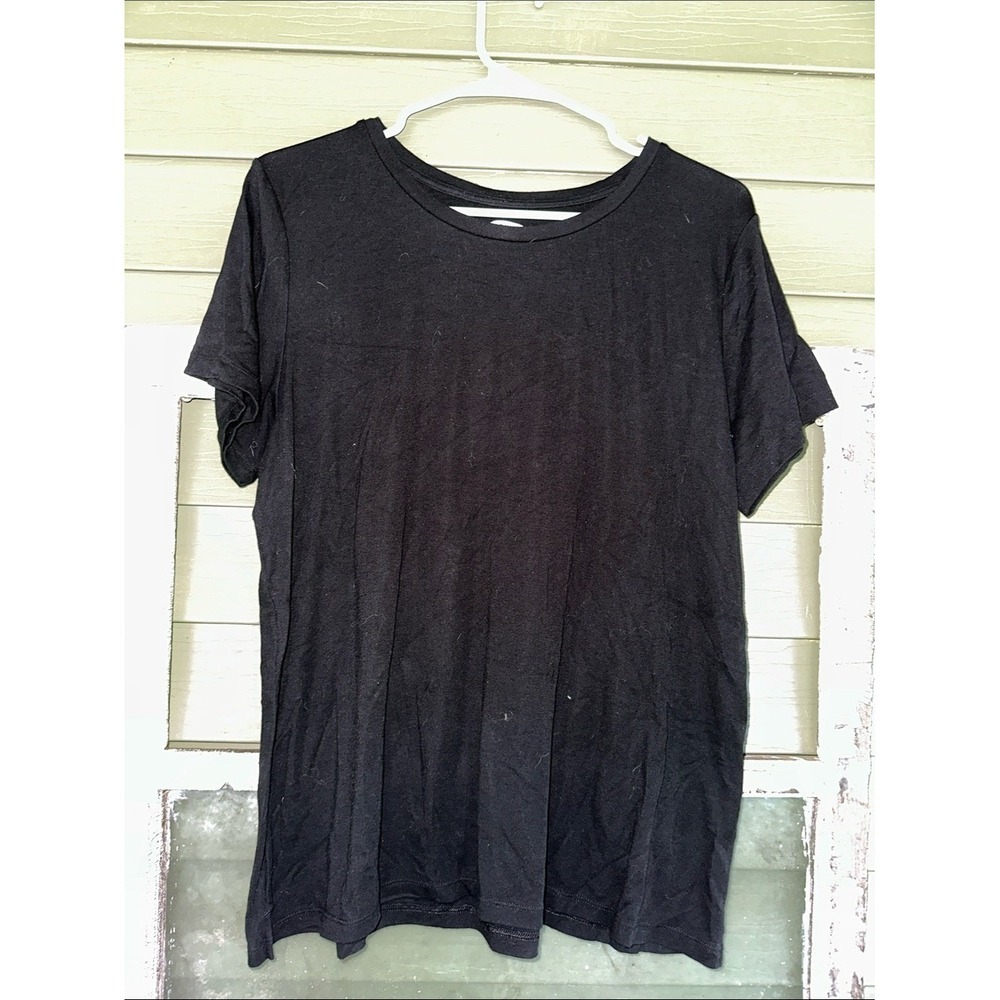 Old Navy‎ Slim Fit Black Short Sleeve Crewneck T-Shirt Womens XL